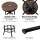 Artiss 4x Adjustable Bar Stools - Elm Wood Seat, Steel Frame, 70-90cm Height, Swivel Design, Industrial Vintage Style