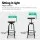 Artiss 4x Adjustable Bar Stools - Elm Wood Seat, Steel Frame, 70-90cm Height, Swivel Design, Industrial Vintage Style