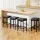 Artiss Set of 4 Metal Bar Stools with PU Leather Padded Seat, 66cm Height, Black, Reinforced Steel Frame