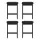 Artiss Set of 4 Metal Bar Stools with PU Leather Padded Seat, 66cm Height, Black, Reinforced Steel Frame