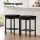 Artiss Set of 4 Metal Bar Stools with PU Leather Padded Seat, 66cm Height, Black, Reinforced Steel Frame