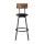 Artiss Set of 2 Industrial Bar Stools, 72cm Upholstered Seat, Steel Frame, Anti-Scratch, Black, Easy Assembly