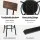 Artiss Set of 2 Industrial Bar Stools, 72cm Upholstered Seat, Steel Frame, Anti-Scratch, Black, Easy Assembly