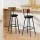 Artiss Set of 2 Industrial Bar Stools, 72cm Upholstered Seat, Steel Frame, Anti-Scratch, Black, Easy Assembly