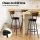 Artiss Set of 4 Industrial Bar Stools, 72cm Black Steel Frame, Upholstered Seat, Anti-Scratch, Easy Assembly