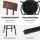 Artiss Set of 4 Industrial Bar Stools, 72cm Black Steel Frame, Upholstered Seat, Anti-Scratch, Easy Assembly