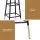 Artiss Metal Bar Stool in Gold & Navy - Stylish Two-Tone Design, 76cm Height, 120kg Capacity, Anti-Slip Protection