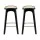 Artiss Set of 2 Bamboo Rattan Bar Stools – Black, 67cm, Anti-Slip, Gold Footrest, Easy Assembly, 120kg Capacity