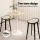 Artiss Set of 2 Bamboo Rattan Bar Stools – Black, 67cm, Anti-Slip, Gold Footrest, Easy Assembly, 120kg Capacity