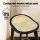 Artiss Set of 2 Bamboo Rattan Bar Stools – Black, 67cm, Anti-Slip, Gold Footrest, Easy Assembly, 120kg Capacity