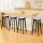 Artiss 4x Rattan Bar Stools - Bamboo Frame, Black Two-Tone, 67cm Seat, Anti-Slip, 120kg Capacity, Easy Assembly