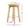 Artiss 2x Bamboo Rattan Bar Stools 67cm Counter Height Natural Finish with Gold Footrest 120kg Capacity