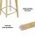 Artiss 2x Bamboo Rattan Bar Stools 67cm Counter Height Natural Finish with Gold Footrest 120kg Capacity