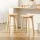Artiss 2x Bamboo Rattan Bar Stools 67cm Counter Height Natural Finish with Gold Footrest 120kg Capacity