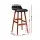Artiss 2x Sliva Bar Stools Black 74cm – Bentwood Frame, PU Leather Upholstery, Padded Seat, Floor Protectors