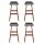 Artiss Sliva 4x Bar Stools - Black PU Leather, Bentwood Frame, 74cm Seat Height, Set of 4, Durable & Stylish Design