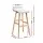 Artiss Sliva 4x Bar Stools - White PU Leather, Bentwood Frame, Foam Padded Seat, 74cm Height, Floor Protectors Included