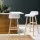 Artiss Sliva 4x Bar Stools - White PU Leather, Bentwood Frame, Foam Padded Seat, 74cm Height, Floor Protectors Included