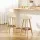 Artiss 2x Bar Stools - Beige PU Leather, Wooden Frame, 360° Swivel, Padded Seat, Floor Protectors, 36x36x79cm