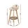 Artiss 2x Bar Stools - Beige PU Leather, Wooden Frame, 360° Swivel, Padded Seat, Floor Protectors, 36x36x79cm