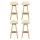 Artiss Dalvey 4x Bar Stools Padded PU Leather Bentwood 69cm Beige with Rope Footrest and Low Backrest