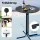 Gardeon Outdoor Bar Table Round Folding 109cm Black Steel Frame Weather-Resistant Desk Patio Furniture