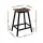 Artiss Bar Stools Set of 2 Wooden Industrial Counter Stools with Saddle Seats Rustic Brown Anti-Slip Protectors