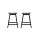 Artiss Bar Stools Set of 2 Wooden Industrial Counter Stools with Saddle Seats Rustic Brown Anti-Slip Protectors