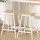 Artiss 2x Bar Stools, Pinewood Legs, 64cm Seat Height, Pine & White, Stylish & Durable Design, 150kg Capacity