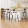 Artiss 4x Bar Stools Vintage Industrial Metal Chairs, Solid Pinewood Seat, Removable Backrest, 74cm Height, Black