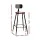 Artiss 4x Bar Stools Vintage Industrial Metal Chairs, Solid Pinewood Seat, Removable Backrest, 74cm Height, Black
