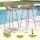 Gardeon 4-Piece Outdoor Bar Stools with Lattice Backrests and Footrests Coffee Polypropylene Seats