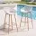 Gardeon Outdoor Bar Stools Set of 2 White Polypropylene Metal Patio Dining Chairs