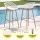 Gardeon 4-Piece Outdoor Bar Stools Polypropylene Lattice Backrest Footrest White