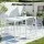 Gardeon 2 Piece Outdoor Bar Stools with Textilene Seating 150kg Grey and White
