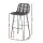 Gardeon 2 Piece Outdoor Wicker Bar Stools - Black, Steel Frame, UV-Resistant, 41x50x92cm, 150kg Capacity,