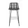 Gardeon 2 Piece Outdoor Wicker Bar Stools - Black, Steel Frame, UV-Resistant, 41x50x92cm, 150kg Capacity,