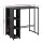 Gardeon Outdoor Wicker Bar Table: Steel Frame, Glass Top, 3 Shelves, Footrest, Black, 103.5x62x104.5cm,