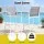 Gardeon 3PC Outdoor Bar Set White Grey Powder Coated Steel Textilene Seats Foldable MDF Table 3PC Bistro
