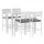 Gardeon 5-Piece Outdoor Aluminium Bar Set with High Back Stools and Bar Table Dark Grey Removable Cushions