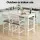 Gardeon 5-Piece Outdoor Aluminium Bar Set with High Back Stools and Bar Table Dark Grey Removable Cushions