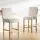Artiss Bar Stools Set of 2, Linen Upholstered, Beige, 103cm High, Elegant Tufted Design with Nail-Head Trim