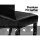 Artiss Danson Dining Chairs Set of 2 - Black PU Leather, Foam Padding, Pinewood Frame, Anti-Slip, Easy Assembly