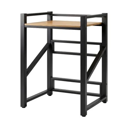 Artiss Over Washing Machine Rack 75cm Black Heavy Duty 200kg Adjustable Shelves Vibration Resistant 3-Tier