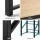 Artiss Over Washing Machine Rack 75cm Black Heavy Duty 200kg Adjustable Shelves Vibration Resistant 3-Tier