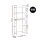 Artiss White Over Toilet Storage Rack - 3 Tier Iron Organiser, Fits Most Heights, 63x26x170cm, with Hooks & Paper Holder