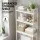 Artiss White Over Toilet Storage Rack - 3 Tier Iron Organiser, Fits Most Heights, 63x26x170cm, with Hooks & Paper Holder