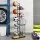 Everfit 7-Tier Ball Storage Rack with Basket, Steel Frame, Black, 58x23.5x145cm - Organise Sports Gear in Garage Gym
