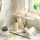 Artiss 2-Tier Bathroom Storage Rack, Gold Marble Look, Iron-Plastic, 18.5x29x25cm, Non-Slip, Rust-Resistant,
