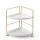 Artiss Bathroom Corner Shelf 2-Tier Counter-top Organiser with Detachable Easy-Clean PP Trays White Gold